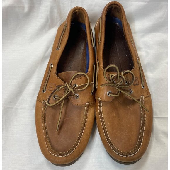SPERRY light Brown Slip-On Deck Shoes size 10M - Picture 1 of 8